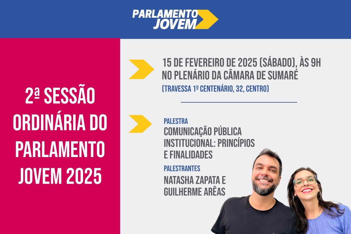 Segundo encontro do Parlamento Jovem vai debater a importância da comunicação pública