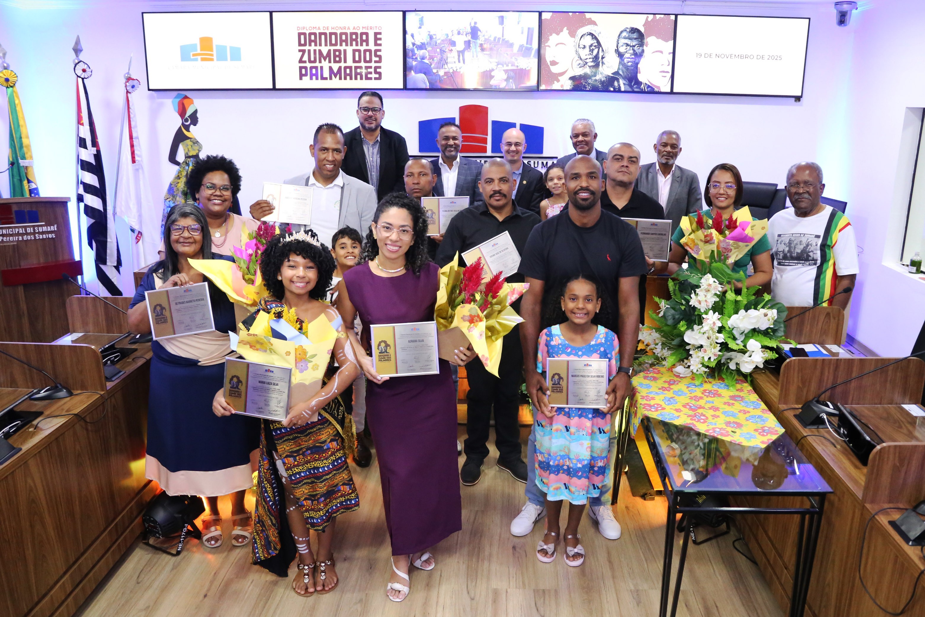 Personalidades de Sumaré recebem Diploma de Honra ao Mérito Dandara e Zumbi dos Palmares 