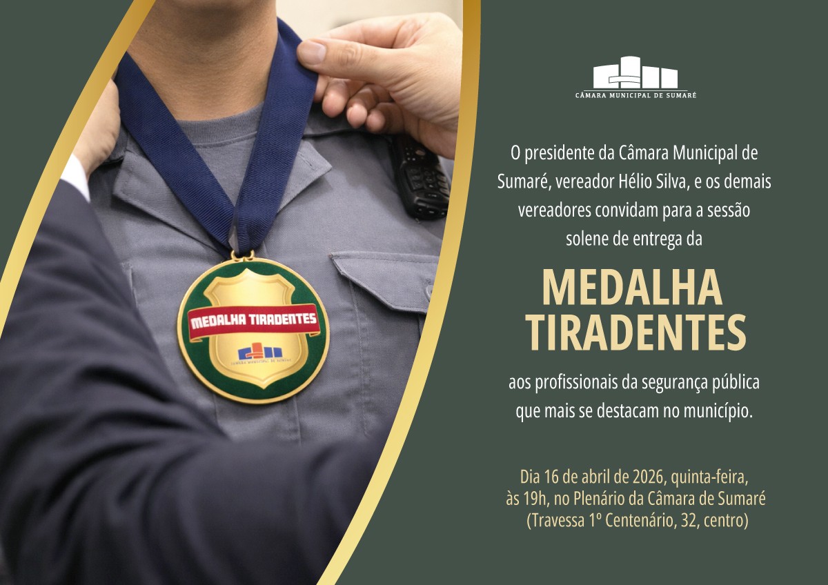 Câmara de Sumaré presta homenagem a profissionais da segurança pública