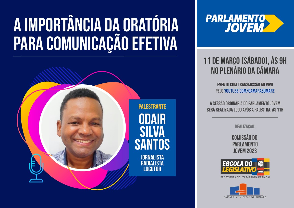 Parlamentares jovens participam de palestra sobre importância da oratória para a comunicação