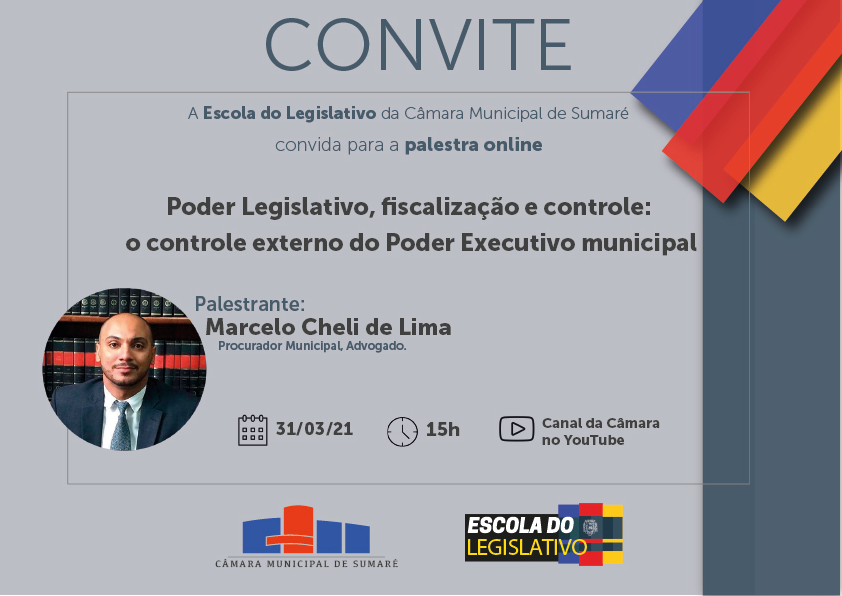 Escola do Legislativo promove palestra online sobre atribuições do Poder Legislativo municipal