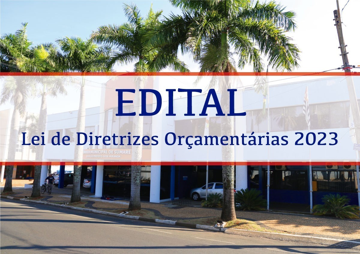 Lei de Diretrizes Orçamentárias 2023 - Convite para Audiência Pública