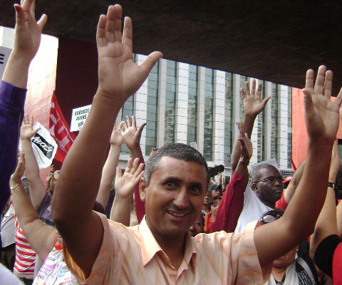 Profº Marquinho participa da Manifestação dos Professores