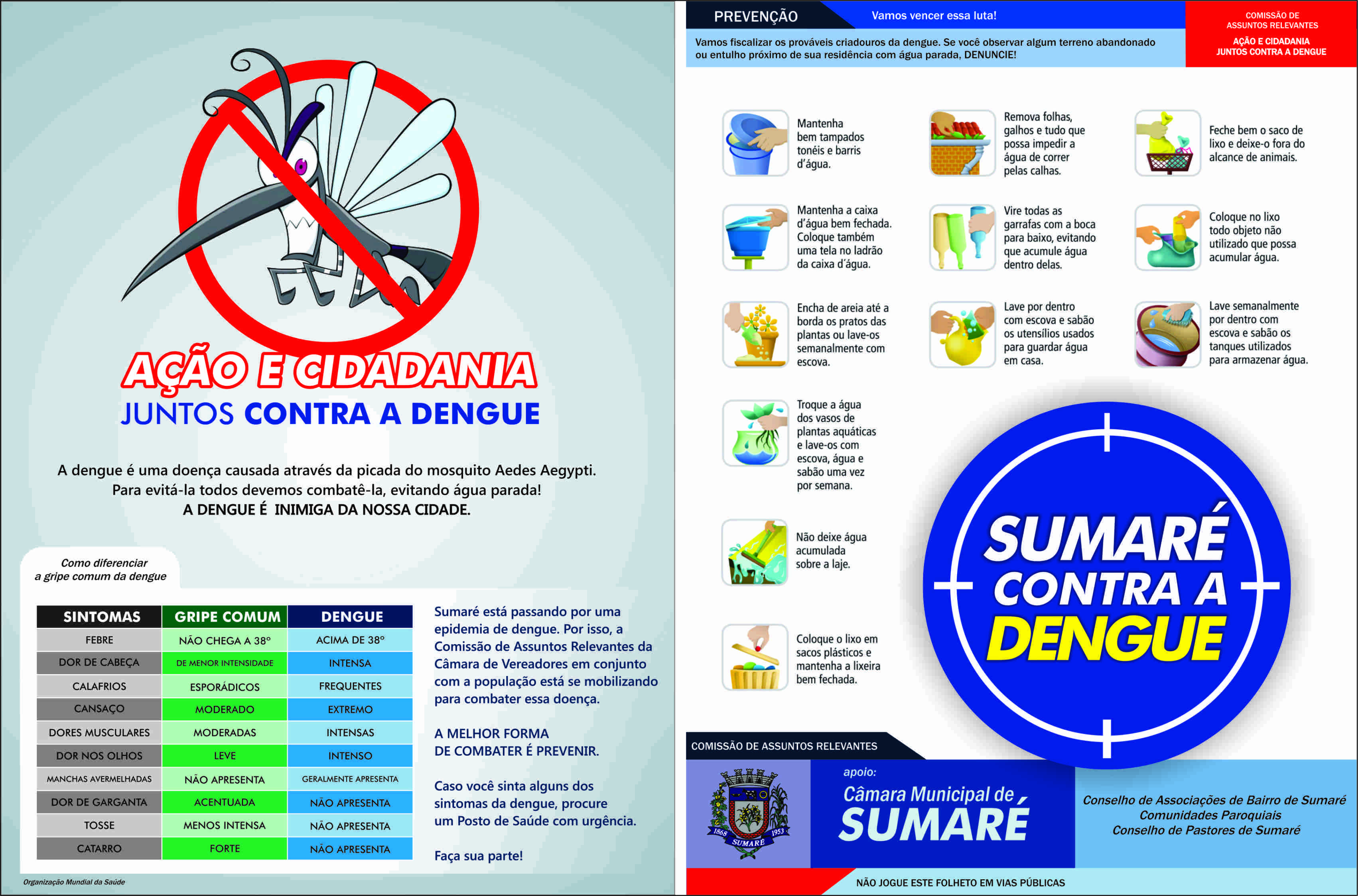 Vereadores aprovam comissão para prevenção e controle da Dengue