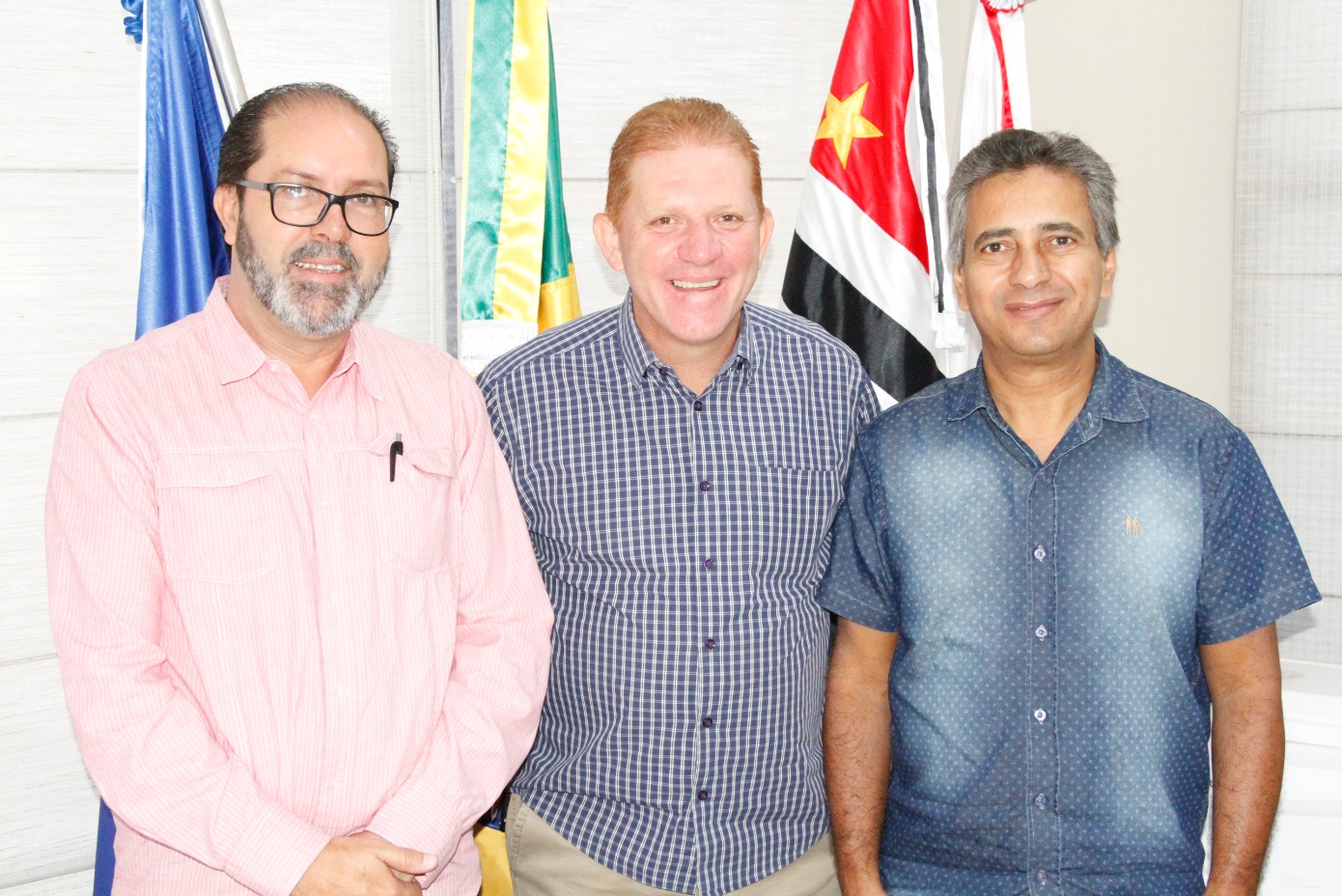 Presidente Joel recebe vereador Gilberto Vermelho de Campinas